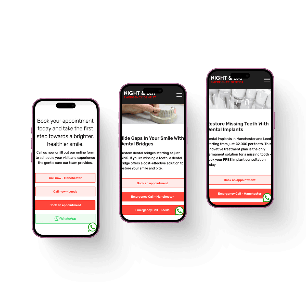 Night and Day Emergency Dentist Analytics Dashboard